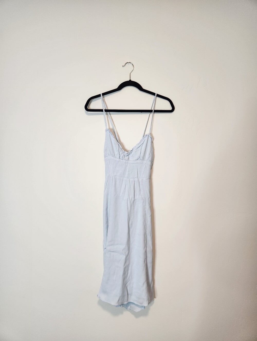 Aritzia Sun-deh Eastwood Midi Dress In Fluid Blue Size Large - Picture 3 of 9